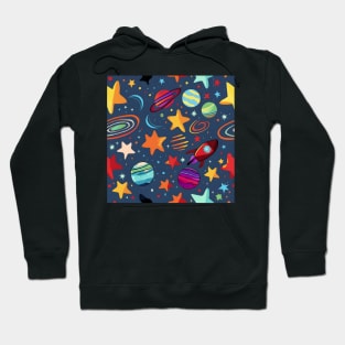 Space View -Stars In Space Pattern Hoodie